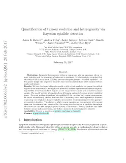Quantification of tumour evolution and heterogeneity via Bayesian
  epiallele detection