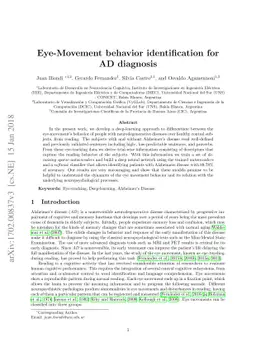 Eye-Movement behavior identification for AD diagnosis