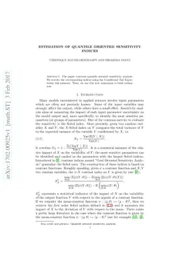 Estimation of quantile oriented sensitivity indices