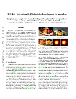 FCSS: Fully Convolutional Self-Similarity for Dense Semantic
  Correspondence