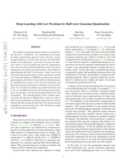 Deep Learning with Low Precision by Half-wave Gaussian Quantization