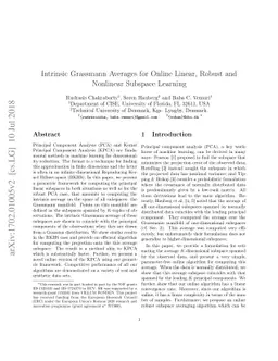 Intrinsic Grassmann Averages for Online Linear, Robust and Nonlinear
  Subspace Learning