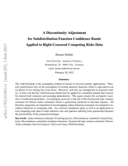 A Discontinuity Adjustment for Subdistribution Function Confidence Bands
  Applied to Right-Censored Competing Risks Data
