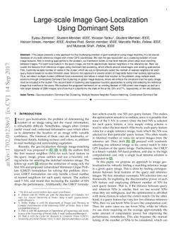 Large-scale Image Geo-Localization Using Dominant Sets