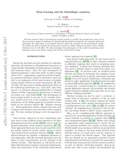 Deep learning and the Schrödinger equation