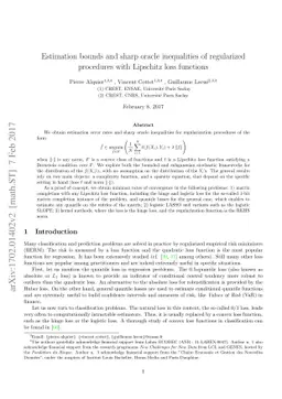 Estimation bounds and sharp oracle inequalities of regularized
  procedures with Lipschitz loss functions