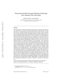 Hierarchical Symbolic Dynamic Filtering of Streaming Non-stationary Time
  Series Data