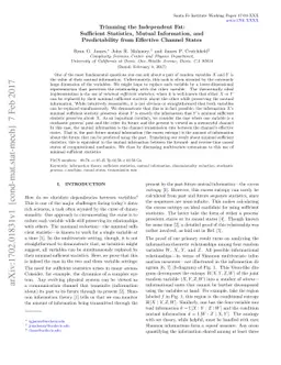 Trimming the Independent Fat: Sufficient Statistics, Mutual Information,
  and Predictability from Effective Channel States