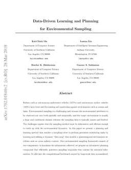 Data-Driven Learning and Planning for Environmental Sampling