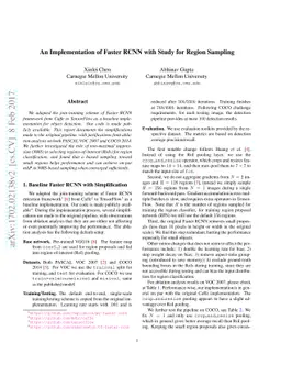 An Implementation of Faster RCNN with Study for Region Sampling