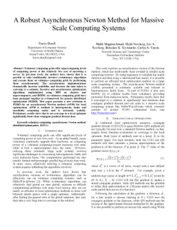 A Robust Asynchronous Newton Method for Massive Scale Computing Systems
