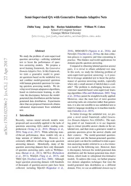 Semi-Supervised QA with Generative Domain-Adaptive Nets