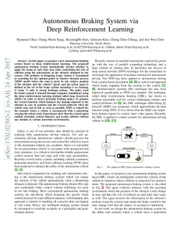 Autonomous Braking System via Deep Reinforcement Learning
