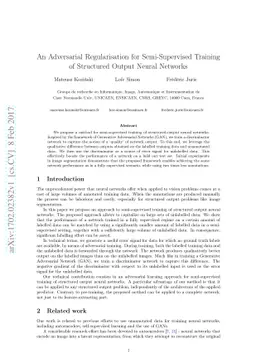 An Adversarial Regularisation for Semi-Supervised Training of Structured
  Output Neural Networks