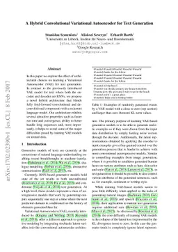 A Hybrid Convolutional Variational Autoencoder for Text Generation