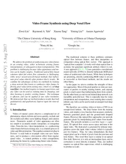 Video Frame Synthesis using Deep Voxel Flow