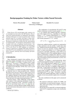 Backpropagation Training for Fisher Vectors within Neural Networks
