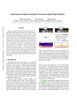 Semi-Supervised Deep Learning for Monocular Depth Map Prediction