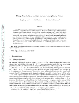 Sharp Oracle Inequalities for Low-complexity Priors
