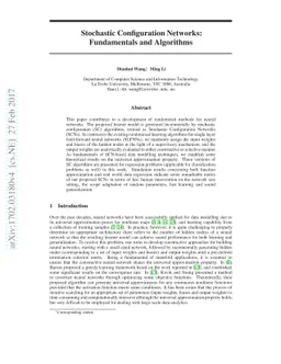 Stochastic Configuration Networks: Fundamentals and Algorithms