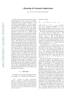 $L_2$Boosting for Economic Applications