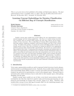 Learning Concept Embeddings for Efficient Bag-of-Concepts Densification