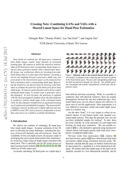 Crossing Nets: Combining GANs and VAEs with a Shared Latent Space for
  Hand Pose Estimation