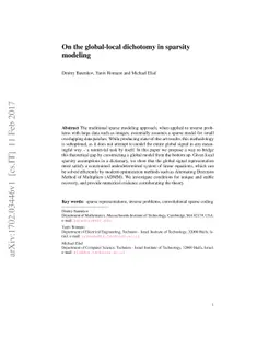 On the Global-Local Dichotomy in Sparsity Modeling