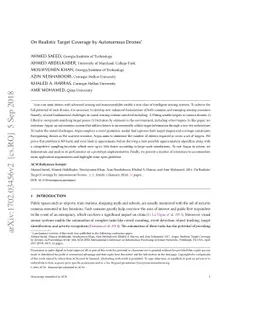 On Realistic Target Coverage by Autonomous Drones