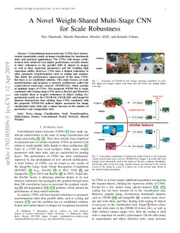 A Novel Weight-Shared Multi-Stage CNN for Scale Robustness