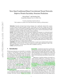 Next-Step Conditioned Deep Convolutional Neural Networks Improve Protein
  Secondary Structure Prediction