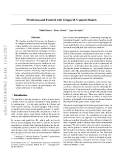 Prediction and Control with Temporal Segment Models