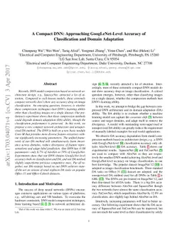A Compact DNN: Approaching GoogLeNet-Level Accuracy of Classification
  and Domain Adaptation