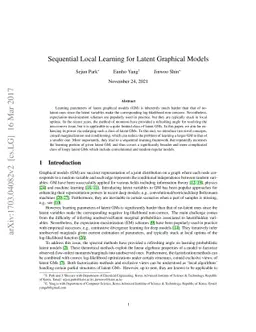 Sequential Local Learning for Latent Graphical Models