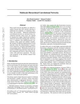 Multiscale Hierarchical Convolutional Networks