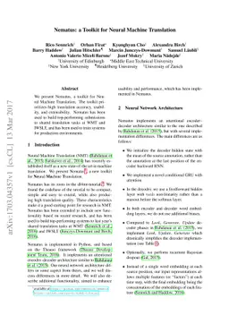 Nematus: a Toolkit for Neural Machine Translation