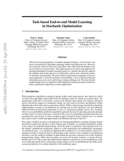 Task-based End-to-end Model Learning in Stochastic Optimization