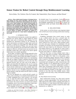 Sensor Fusion for Robot Control through Deep Reinforcement Learning