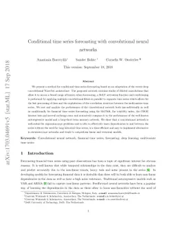 Conditional Time Series Forecasting with Convolutional Neural Networks