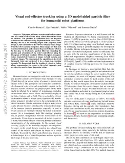 Visual end-effector tracking using a 3D model-aided particle filter for
  humanoid robot platforms