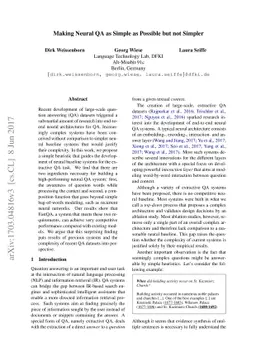 Making Neural QA as Simple as Possible but not Simpler