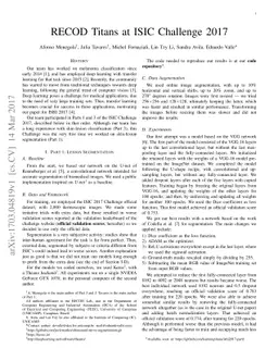 RECOD Titans at ISIC Challenge 2017