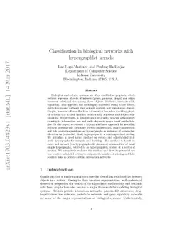 Classification in biological networks with hypergraphlet kernels