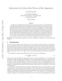Optimization for L1-Norm Error Fitting via Data Aggregation
