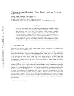 Vision-based Robotic Arm Imitation by Human Gesture