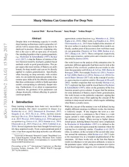 Sharp Minima Can Generalize For Deep Nets