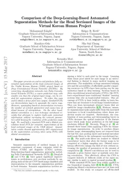 Comparison of the Deep-Learning-Based Automated Segmentation Methods for
  the Head Sectioned Images of the Virtual Korean Human Project