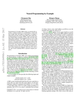 Neural Programming by Example