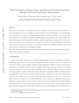 Block Compressive Sensing of Image and Video with Nonlocal Lagrangian
  Multiplier and Patch-based Sparse Representation