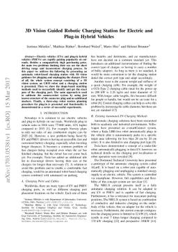 3D Vision Guided Robotic Charging Station for Electric and Plug-in
  Hybrid Vehicles